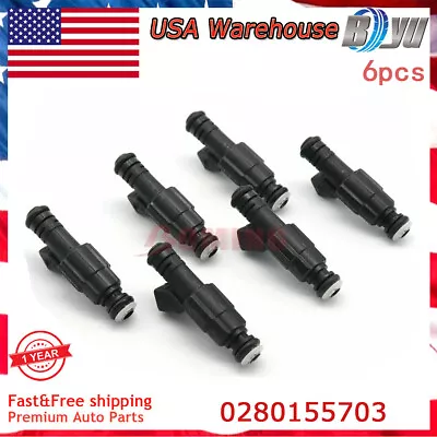 6x New 0280155703 Fuel Injector For Jeep Grand Cherokee 5.2L 5.9L V8 1993-1998 • $28.46