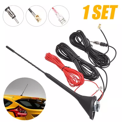 Universal Car Roof Mount Active Amplified DAB + FM Radio Aerial Antenna Mast • £16.49