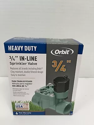 Orbit 57280 3/4-Inch FPT Heavy-Duty In-line Sprinkler Valve 3/4  Connection • $13.99