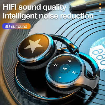 Wireless Bluetooth 5.0 Headset Stereo Headphones Earphones Mic MP3 Player/TF/FM • $16.62