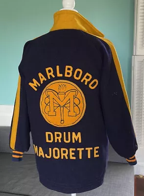 Vintage 1960's Marlboro Nj Hs Drum Majorette Marching Band Letterman Jacket Coat • $125