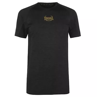 Lonsdale Mtk Pro Range Mens T-Shirt Boxing Black/Gold Slim Fit -Xs/S  Or M/L New • £13.99