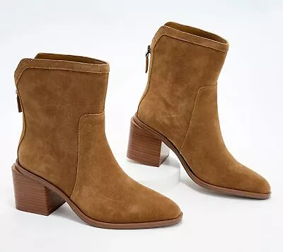 Vince Camuto Water-Repellent Suede Mid-Shaft Boots Nutmeg 9.5 New • $39.99