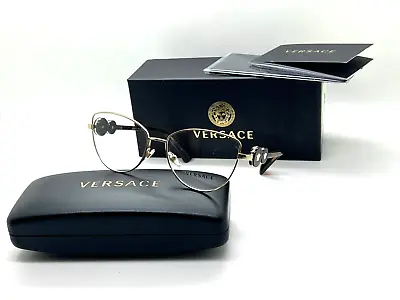 Versace Eyeglasses MOD. 1284 1489  GOLD FRAME 55-18-145MM  ITALY • $202.28