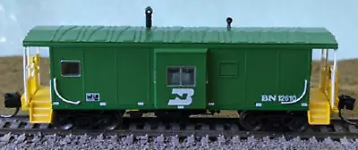 Bluford Shops N Scale ~ New ~ Burlington Northern BN Bay Window Caboose #12610 • $34.23