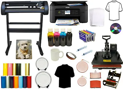 34  Laser Plotter Vinyl Cutter Sublimation Printer 5in1Combo Heat Transfer Press • $879.99