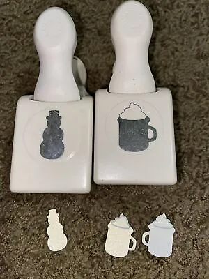 Martha Stewart Embossed Hot Chocolate  And Snow Man Paper Punch Christmas • $25