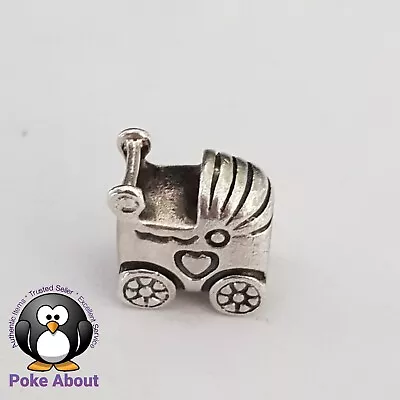 $20 • Buy Authentic Pandora Baby Carriage Pram Charm 790346 Retired