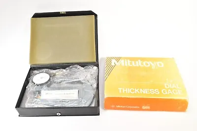 Mitutoyo 7322 Flat Anvil Dial Thickness Gage 0-1  .001  2416 Dial W/ Case • $145