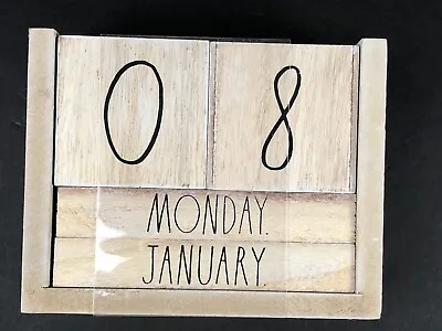£39.42 • Buy  Rae Dunn Distressed White Wooden Block Calendar **NEW**