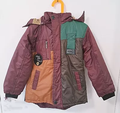 Boys Winter Thick Warm Hooded Fleece Lining Puffer Jacket Size 5-6 Years • $33.50