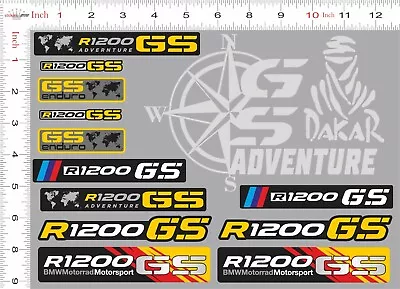 BMW R1200GS Decals GS ADVENTURE STICKERS DAKAR BMW R1200GS • $20