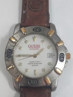 Vintage Guess Water Pro Watch 1996 Parts/Repair Mens Wristwatch • $16