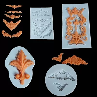 £4.68 • Buy Relief Lace Vintage Baroque Silicone Fondant Mold Cake Decor Craft Border Mould