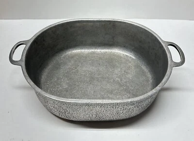 VTG Century Silver Seal Hammered Oval Pot Cast Aluminum Dutch Oven Roaster • $30