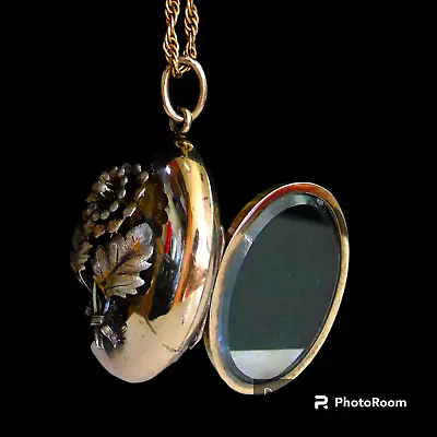 RARE Antique Georgian Silver Floral W Pearl Heavy Plate 14k Gold Mourning Locket • $695