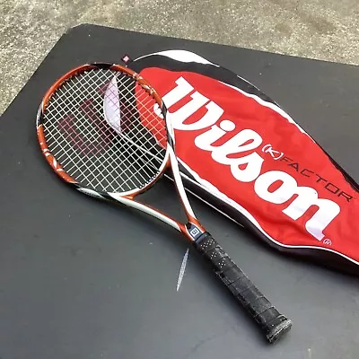 WILSON K FACTOR K TOUR 95 Tennis Racquet 16 X 20 Grip 4 1/4” L2 With Cover • $32