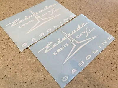 Evinrude Crus-A-Day Vintage 6 Gal Tank Decal 2-PAK FREE SHIP + Free Fish Decal! • $12