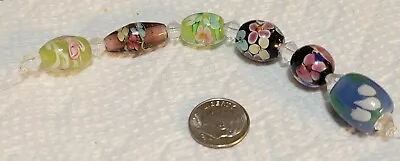 H828 Mixed Lot Of Large Lampwork Beads. Will Combine To Save On Shipping  • $2