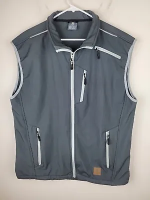 Little Donkey Andy Softshell Vest Mens XL Gray Windproof Jacket Fleece Lined • $27.99