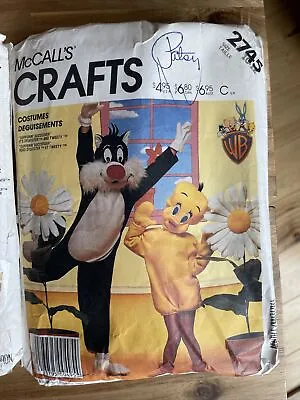 McCall’s Crafts Costume Lot Sylvester Tweety Daffy Duck Rd. Runner Porky Pig... • $8.90