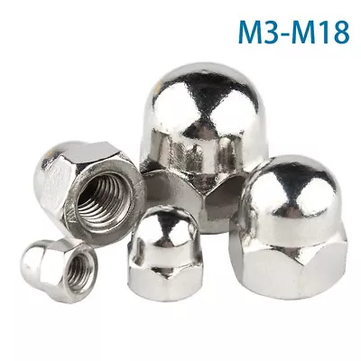 M3-M16 Acorn Cap Nut 304 Stainless Steel Decorative Dome Cap Nuts Blind Nuts • $2.85