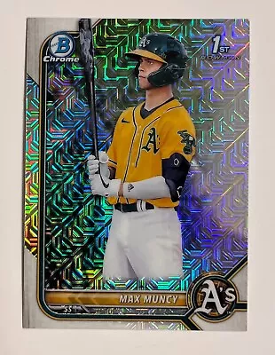 Max Muncy 2022 1st Bowman Chrome Mojo Refractor Oakland A’s • $12.99