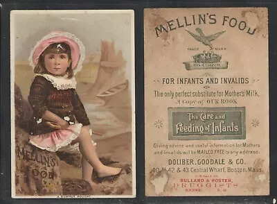 1880s MELLINS FOOD FOR INFANTS BULLARD & FOSTER KEENE NH VICTORIAN TRADE CARD • $3