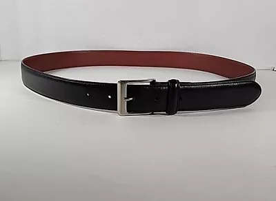 Coach Mens Leather Belt 36 In Black Burnished Calfskin Brass Handcrafted 5953 • $22