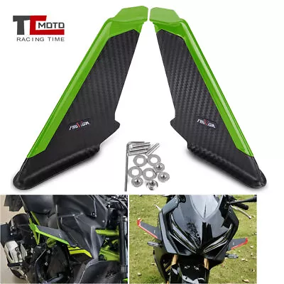 For KAWASAKI NINJA250/3000/400/650 ZX6R ZX10R Front Fairing Winglet Side Spoile • $43.12