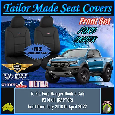 Full Neoprene Front Seat Covers For Ford Ranger PX3 Raptor: 07/2018 To 04/2022 • $251.69