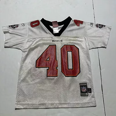 Vintage Mike Alstott Football Jersey Youth S Tampa Bay Buccaneers #40 Reebok • $14