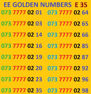 £24.99 • Buy ⭐ New Ee 7777uk Mobile Gold Easy Vip Business Nice Number Pay&go Phone Sim Card