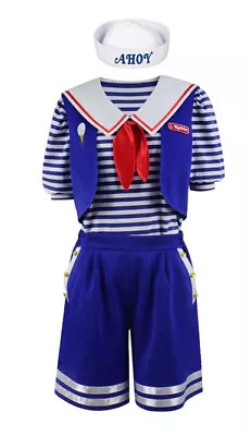 $35.99 • Buy Girls Stranger Things Season 3 Cosplay Robin Scoops Ahoy Costume Dress Uniform