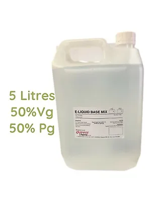 1 X 5 LITRE VG I PG Premixed BASE DIY Liquid 50% /50% Glycerine Glycol • £31.99