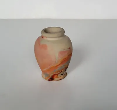 Rare Vintage Handmade Ceramic Nemadji Native American Pottery 2  Mini Vase • $19.99