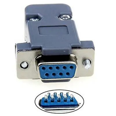 3x 9 Pin Female D-sub Socket Solder Connector Rs232 Serial Db9 And Grey Hood • $8.45