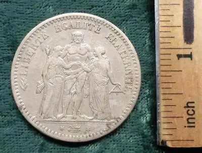 1849 A France 90% Silver 5-Francs Coin Silver 5 Francs Coin Hercules Reverse • $37.46