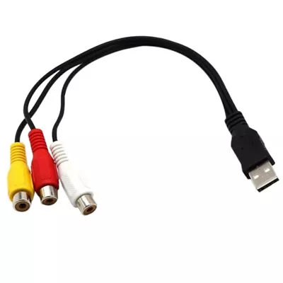 USB To 3RCA Cable USB Female To 3 RCA Rgb Video AV Composite Adapter1900 • $7.34