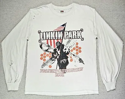 Linkin Park Cypress Hill Shirt Large White Projekt Revolution 2002 Vintage Y2K • $199.96