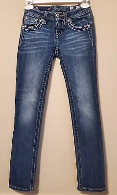Miss Me Jeans- Girls Sz 12- Distressed Skinny Jeans JK70725  • $17.99