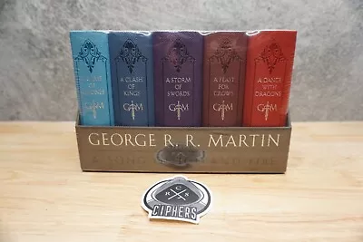 A Game Of Thrones Leather-Cloth Boxed Set By George R. R. Martin (Read Desc) • $61.49