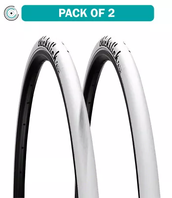 Pack Of 2 WTB ThickSlick Tire 700 X 25 Clincher Wire White Comp Road Bike • $66.34