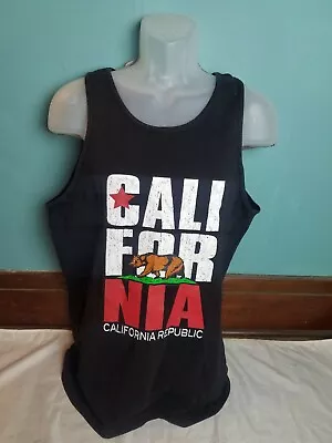 California Republic Men's XLG Tank Top Vintage California Cali Flag Cali Bear • $12.99