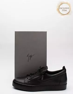 RRP€650 GIUSEPPE ZANOTTI Leather Sneakers US17 UK16 EU50 Made In Italy • $44.82