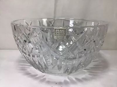 CC11 Large Vintage Polish Clear Hand Cut Crystal Bowl - Set Of 1 Crystal Bowl • $75