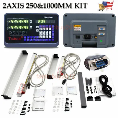 2 Axis 10  40  TTL Linear Scale Digital Readout DRO Display Bridgeport Mill Kit • $181.99