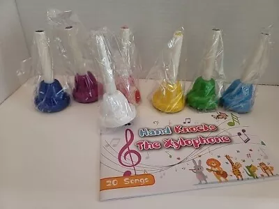 8 Note Hand Bells For Kids Musical Handbells Set Colorful Hand Bells Instrument • $23