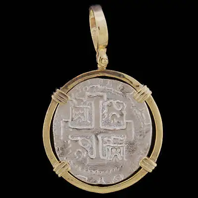 ATOCHA Sunken Treasure Jewelry - 8 REALE SILVER COIN PENDANT • $109.95