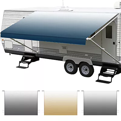 12-20' RV Awning Fabric Vinyl Replacement Heavy Duty For Camper Trailer 8' Width • $99.99